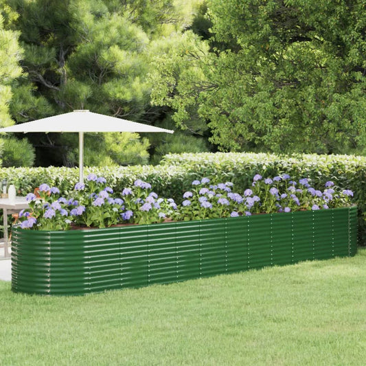Berkfield Garden Raised Bed Powder-coated Steel 507x100x68 cm Green