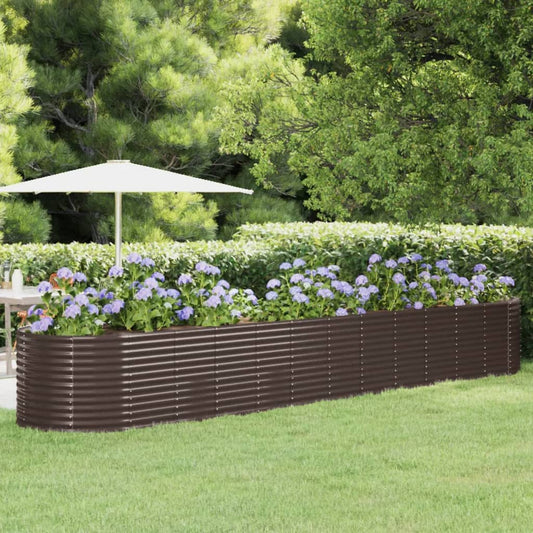 Berkfield Garden Raised Bed Powder-coated Steel 507x100x68 cm Brown