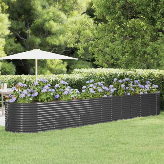 Berkfield Garden Raised Bed Powder-coated Steel 507x100x68 cm Anthracite
