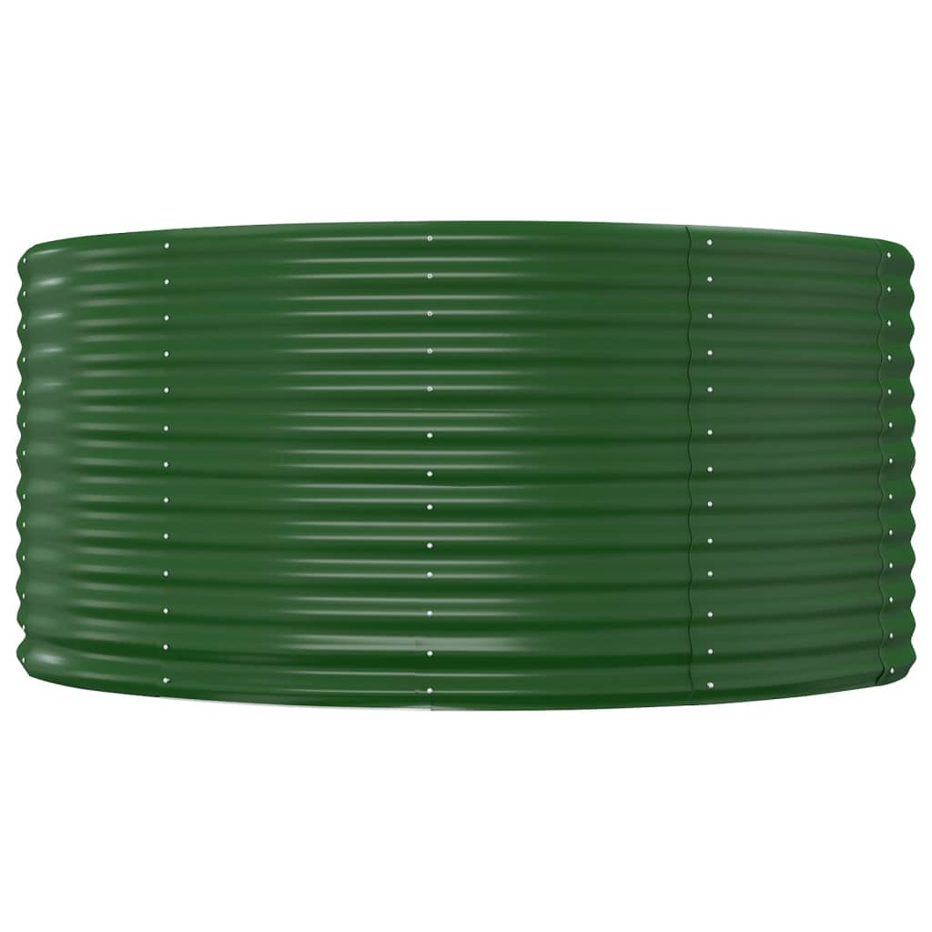 Berkfield Garden Raised Bed Green 140x140x68 cm Powder-coated Steel