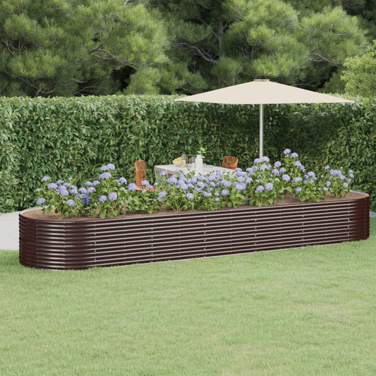Berkfield Garden Raised Bed Powder-coated Steel 510x140x68 cm Brown