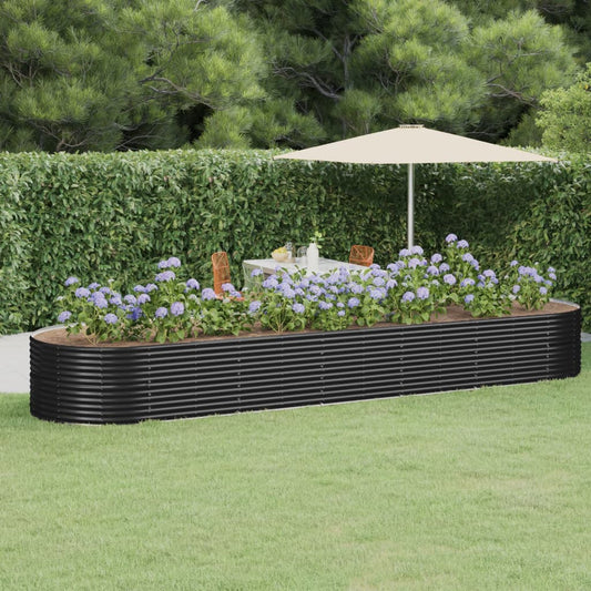 Berkfield Garden Raised Bed Powder-coated Steel 510x140x68 cm Anthracite