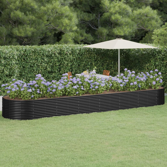 Berkfield Garden Raised Bed Powder-coated Steel 584x140x68 cm Anthracite