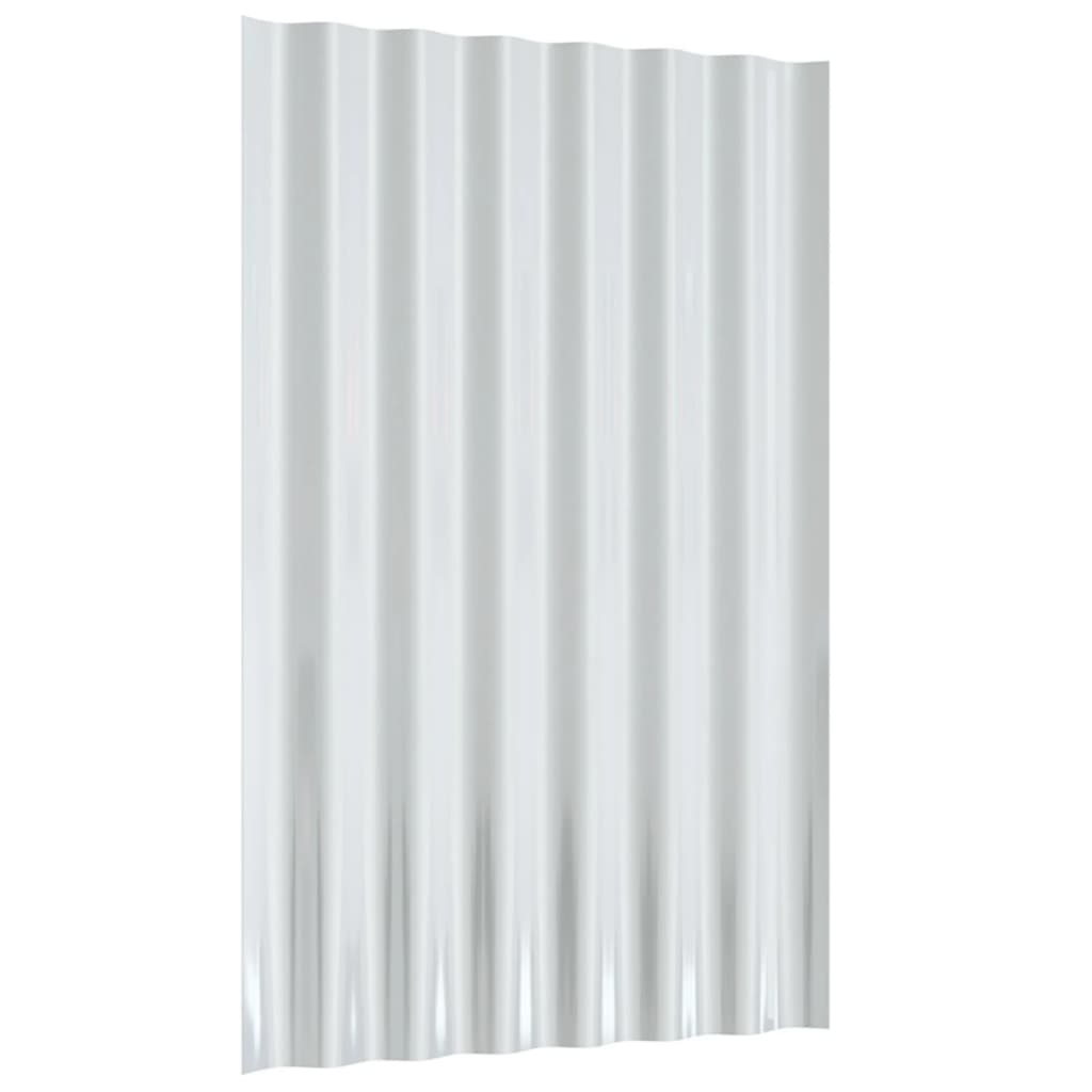 Berkfield Roof Panels 12 pcs Powder-coated Steel Brown 60x36 cm