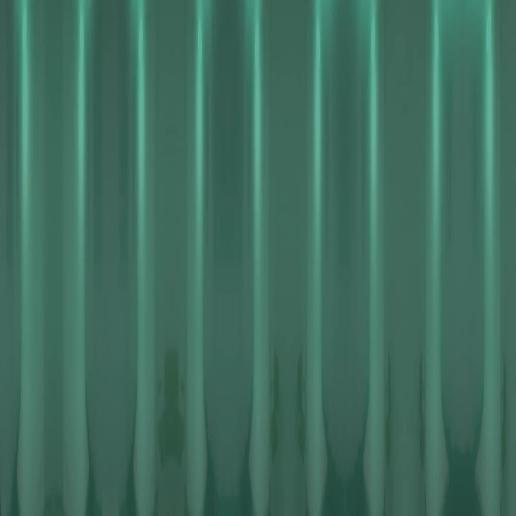 Berkfield Roof Panels 12 pcs Powder-coated Steel Green 80x36 cm