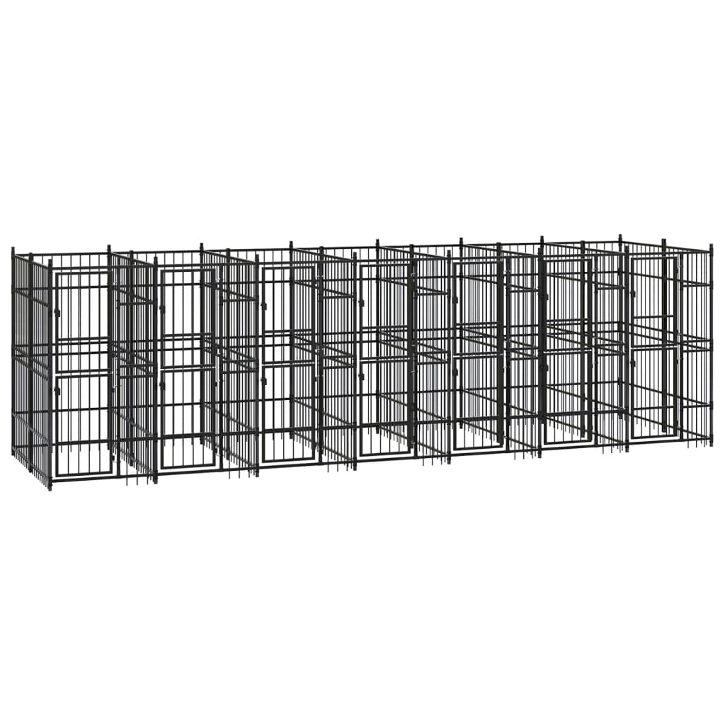 Berkfield Outdoor Dog Kennel Steel 12.9 m�__