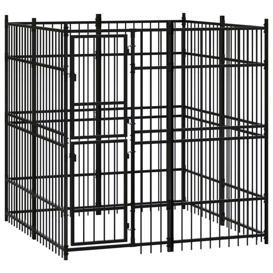 Berkfield Outdoor Dog Kennel Steel 3.69 m�__