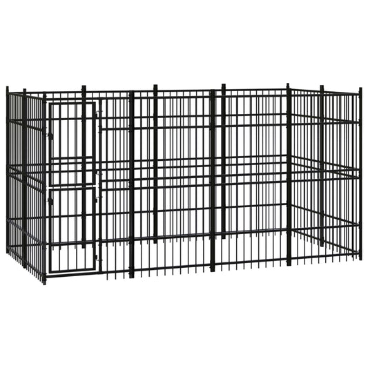Berkfield Outdoor Dog Kennel Steel 7.37 m�__