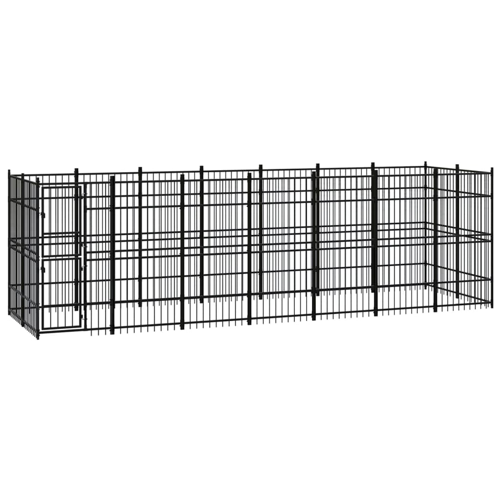 Berkfield Outdoor Dog Kennel Steel 12.9 må_