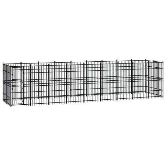 Berkfield Outdoor Dog Kennel Steel 16.59 må_