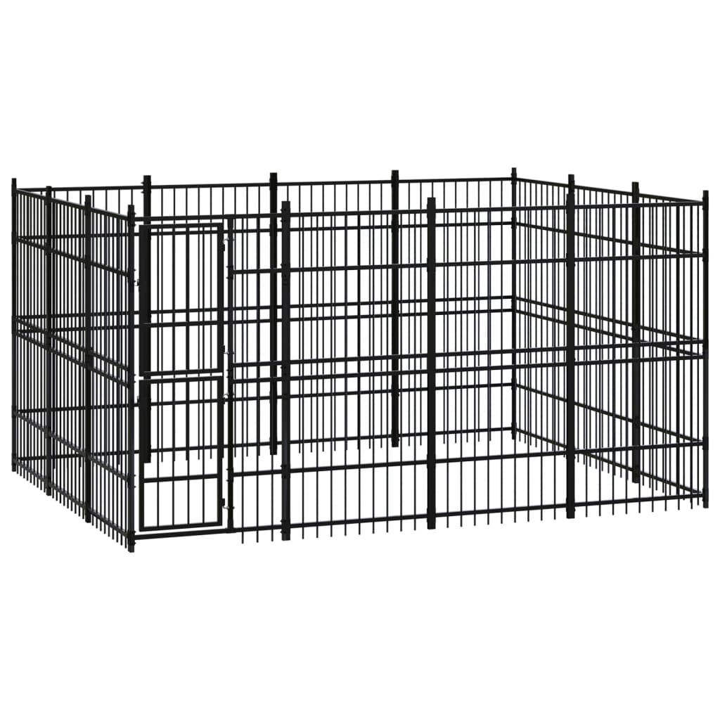 Berkfield Outdoor Dog Kennel Steel 11.06 må_