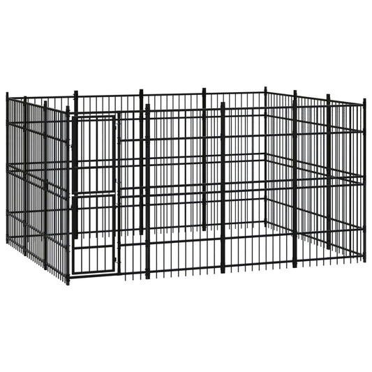 Berkfield Outdoor Dog Kennel Steel 11.06 må_