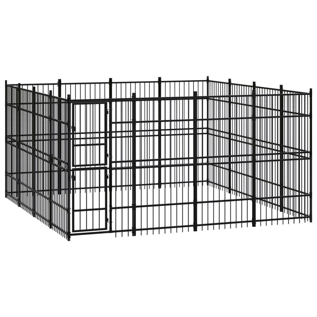 Berkfield Outdoor Dog Kennel Steel 14.75 m�__