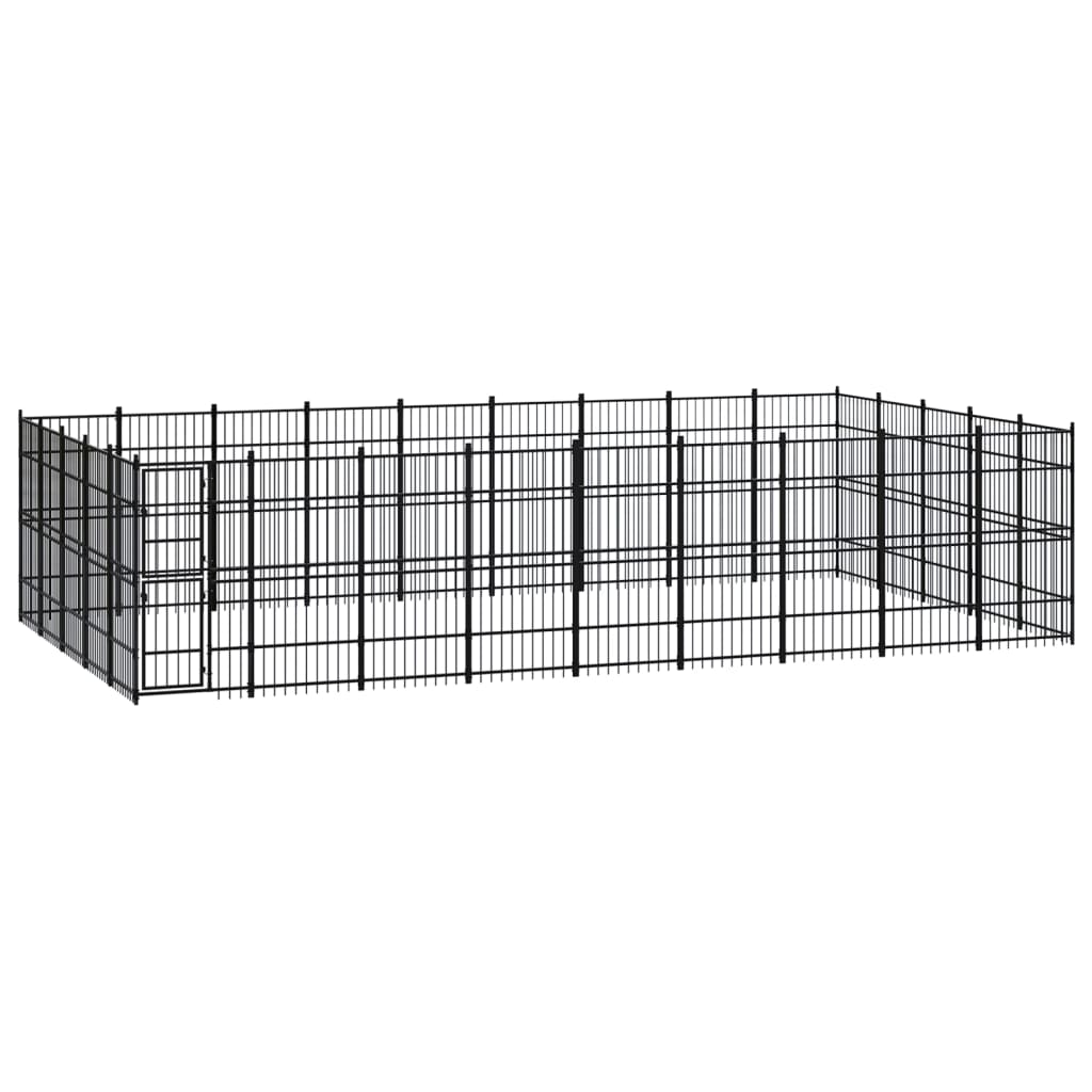 Berkfield Outdoor Dog Kennel Steel 41.47 m�__