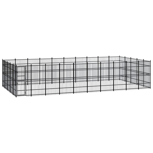 Berkfield Outdoor Dog Kennel Steel 46.08 m�__