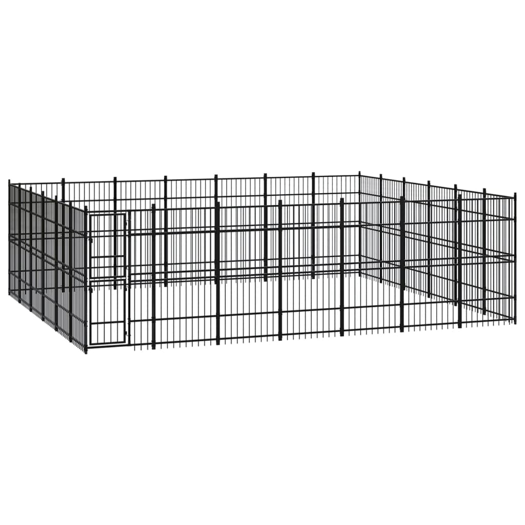 Berkfield Outdoor Dog Kennel Steel 38.71 m�__