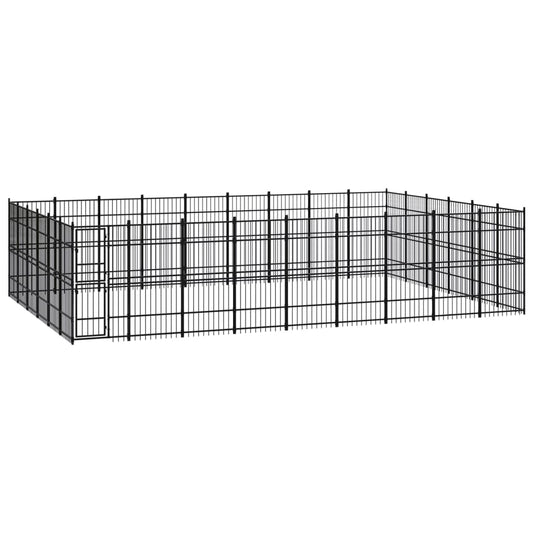 Berkfield Outdoor Dog Kennel Steel 49.77 m�__