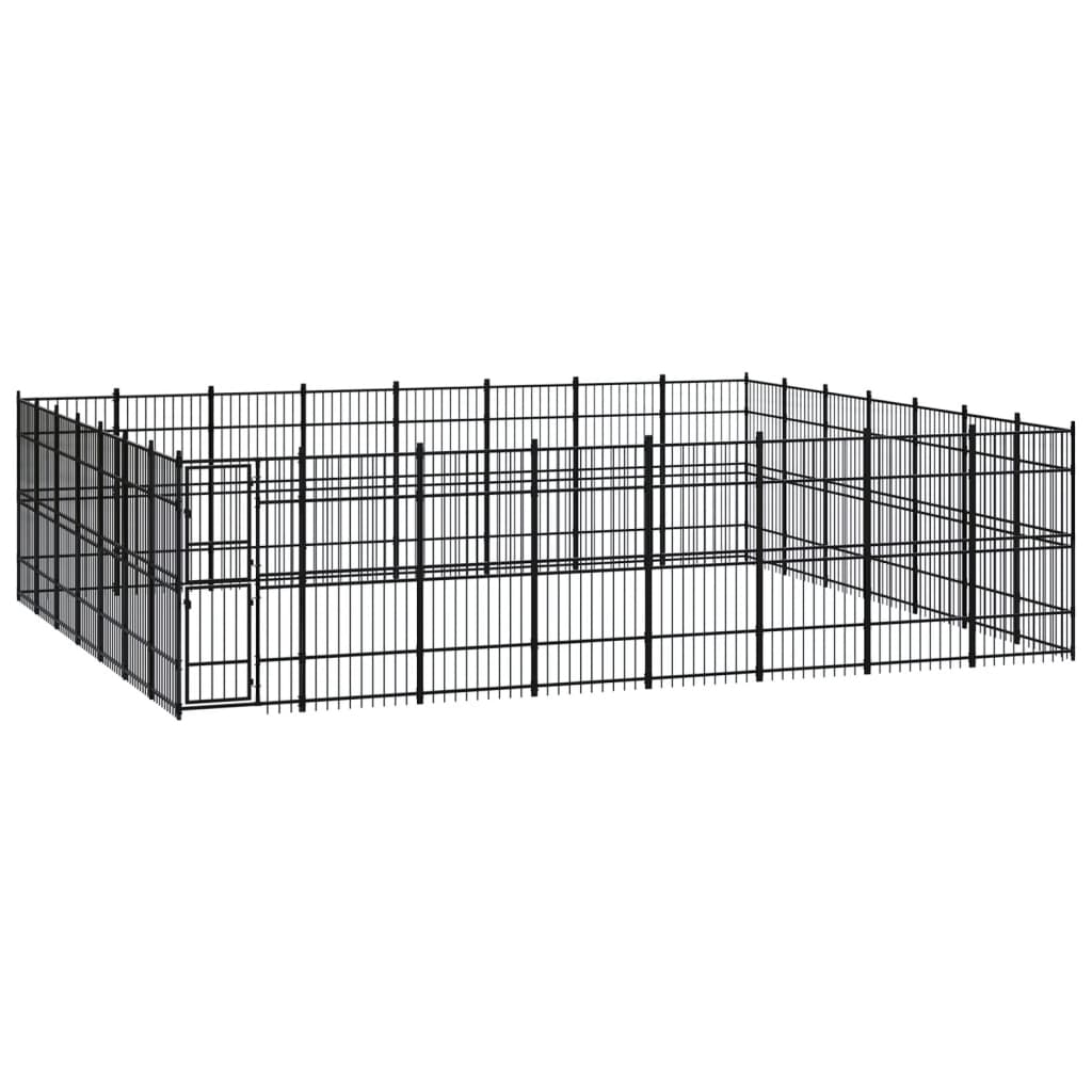 Berkfield Outdoor Dog Kennel Steel 51.61 m�__