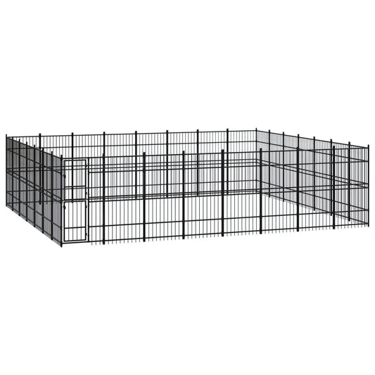 Berkfield Outdoor Dog Kennel Steel 51.61 m�__