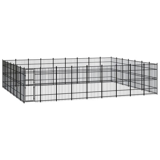 Berkfield Outdoor Dog Kennel Steel 58.06 m�__