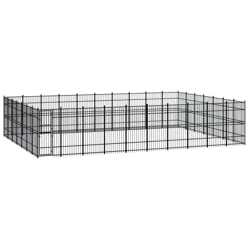 Berkfield Outdoor Dog Kennel Steel 64.51 m�__