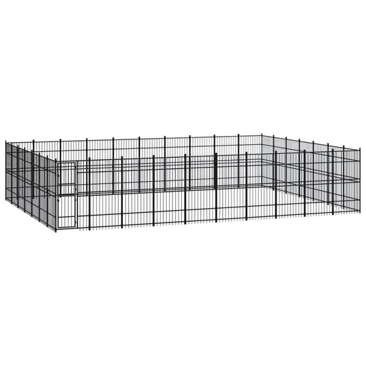 Berkfield Outdoor Dog Kennel Steel 64.51 m�__