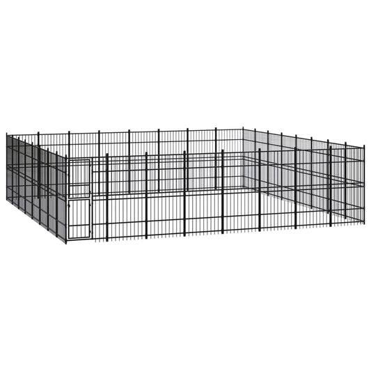 Berkfield Outdoor Dog Kennel Steel 58.98 må_