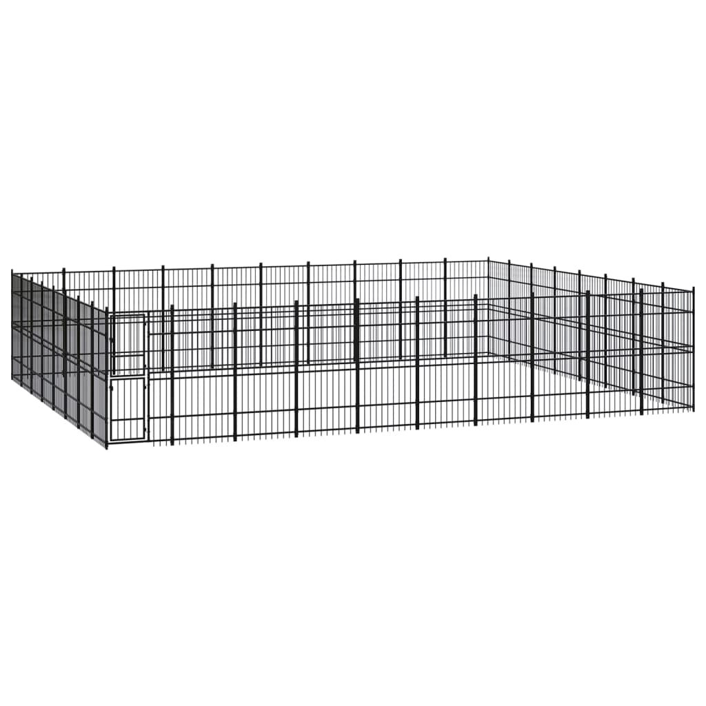 Berkfield Outdoor Dog Kennel Steel 73.73 må_