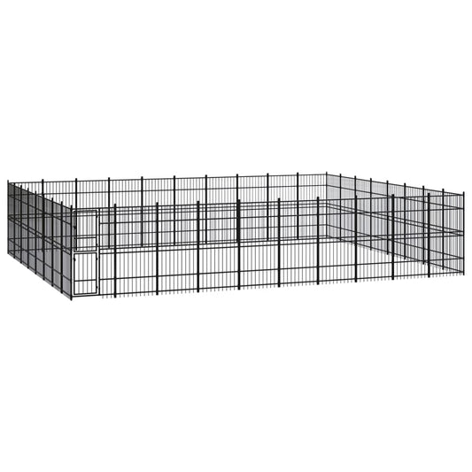 Berkfield Outdoor Dog Kennel Steel 73.73 må_