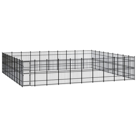 Berkfield Outdoor Dog Kennel Steel 82.94 m�__