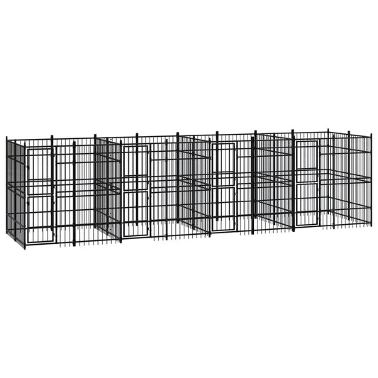 Berkfield Outdoor Dog Kennel Steel 14.75 m�__