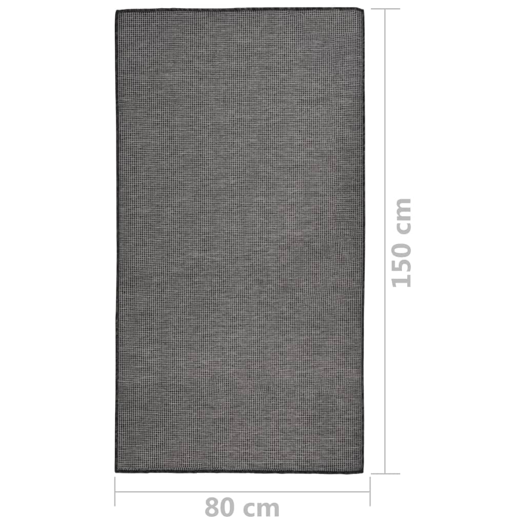 Berkfield Outdoor Flatweave Rug 80x150 cm Grey