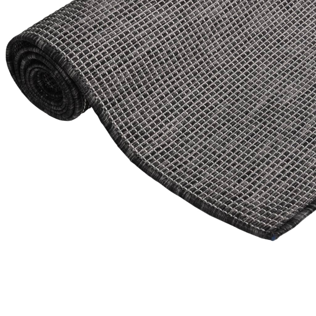 Berkfield Outdoor Flatweave Rug 100x200 cm Grey