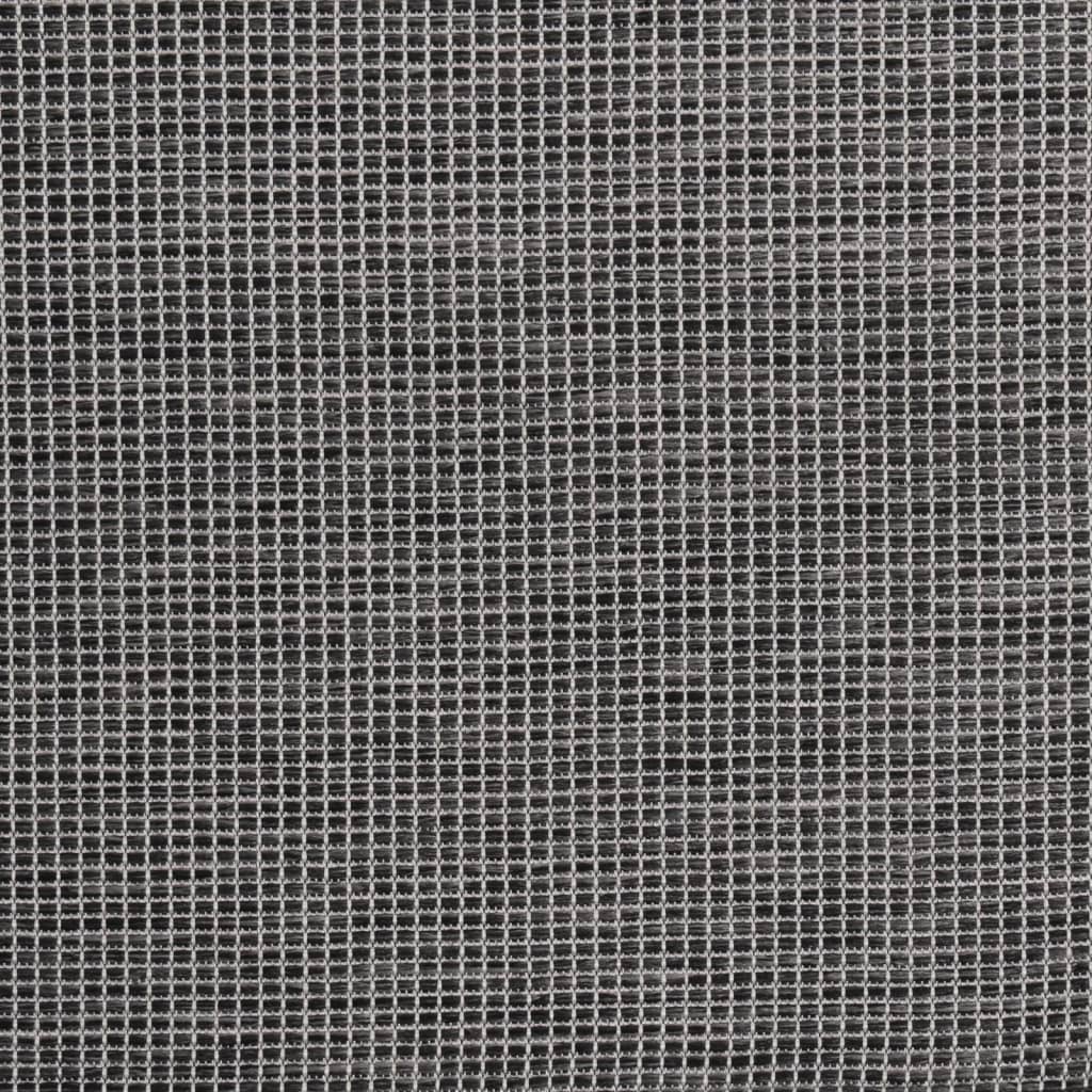 Berkfield Outdoor Flatweave Rug 100x200 cm Grey