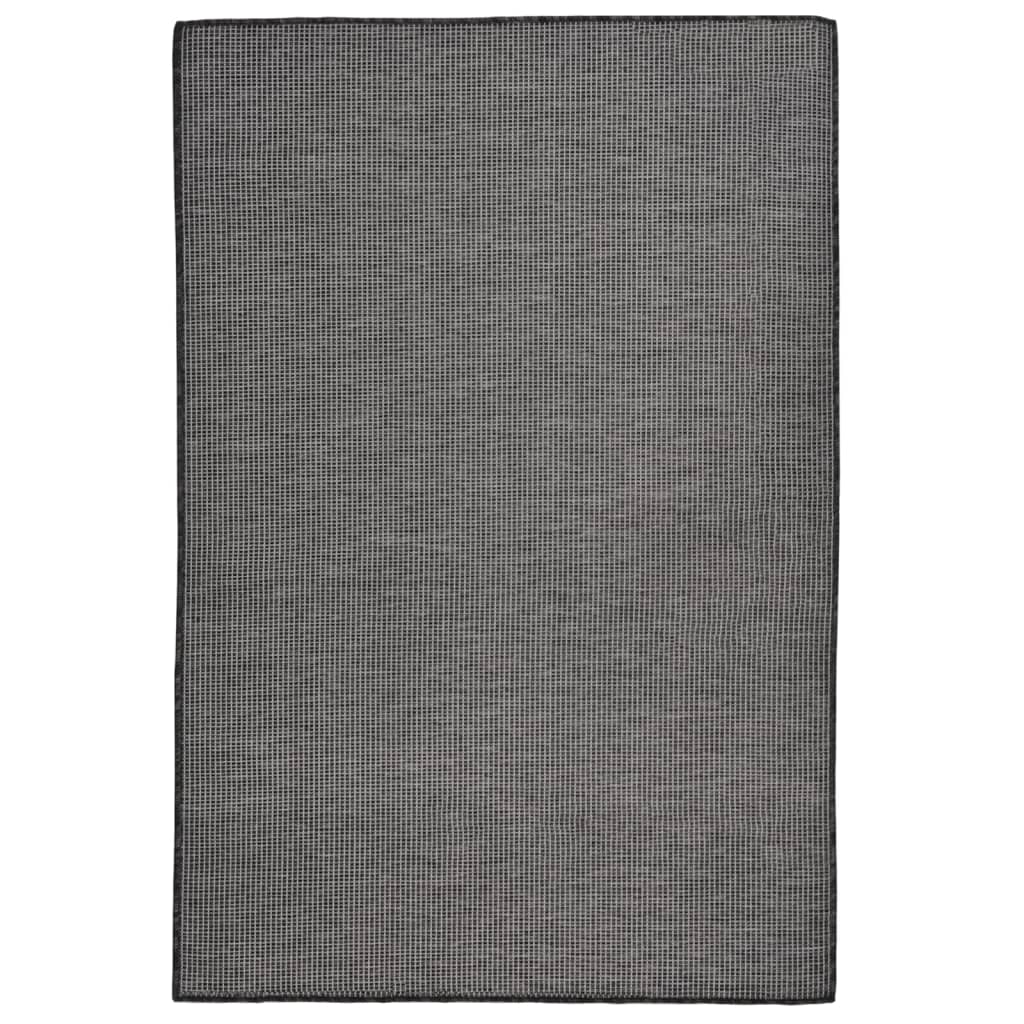 Berkfield Outdoor Flatweave Rug 120x170 cm Grey
