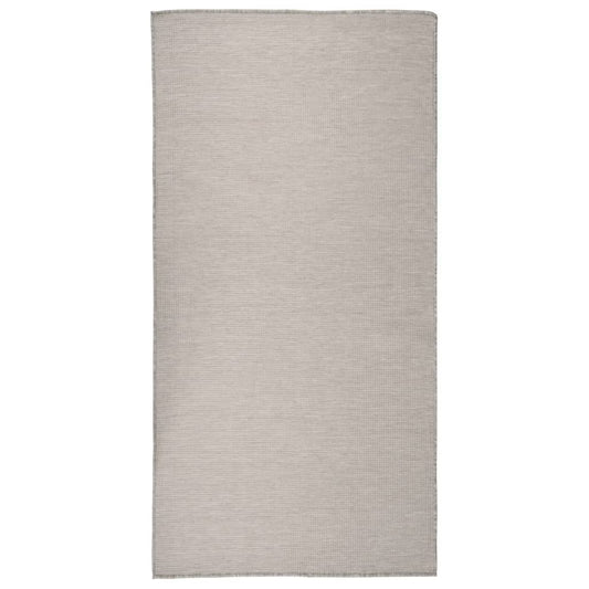 Berkfield Outdoor Flatweave Rug 100x200 cm Taupe