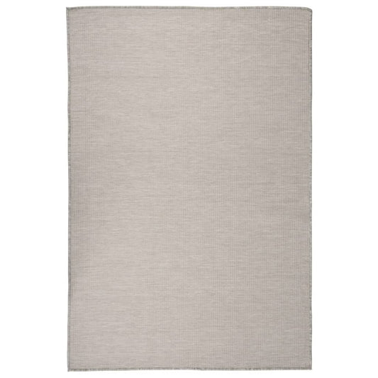 Berkfield Outdoor Flatweave Rug 120x170 cm Taupe