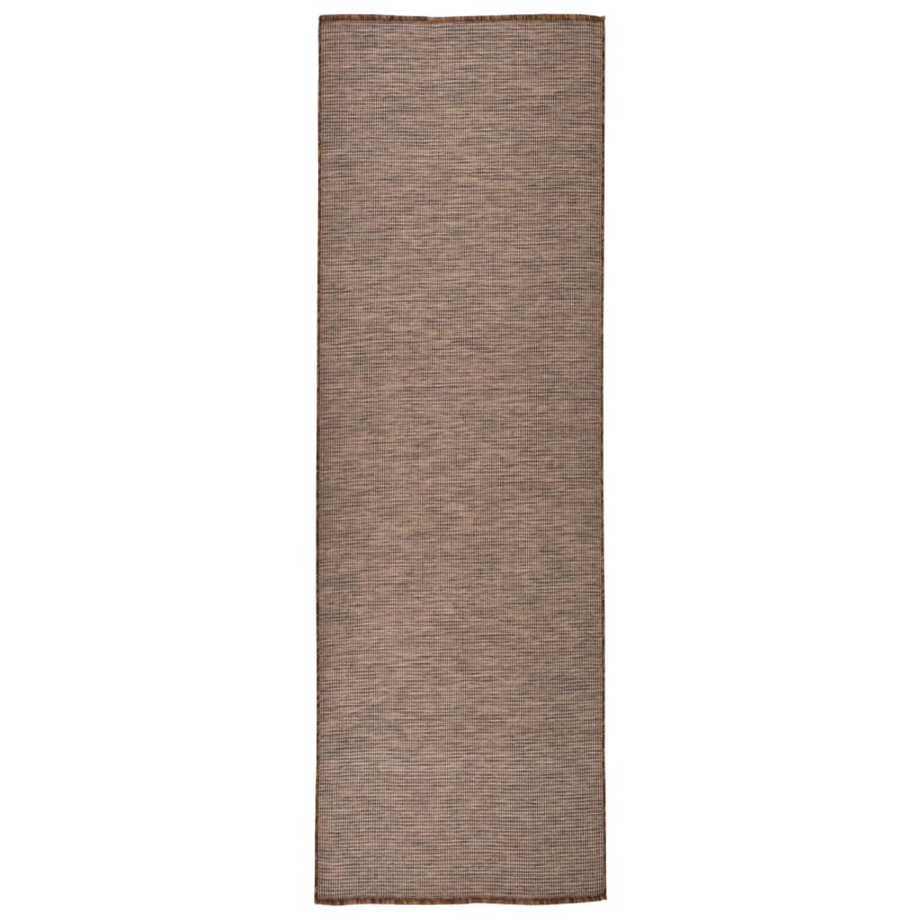 Berkfield Outdoor Flatweave Rug 80x250 cm Brown