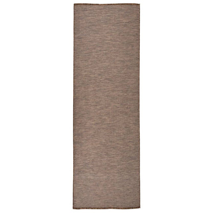 Berkfield Outdoor Flatweave Rug 80x250 cm Brown