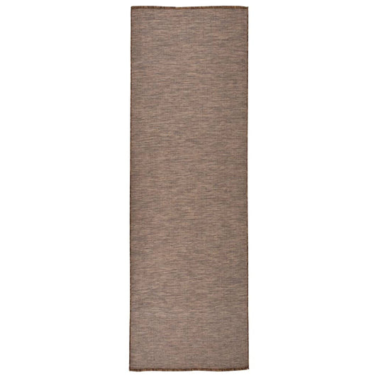 Berkfield Outdoor Flatweave Rug 80x250 cm Brown