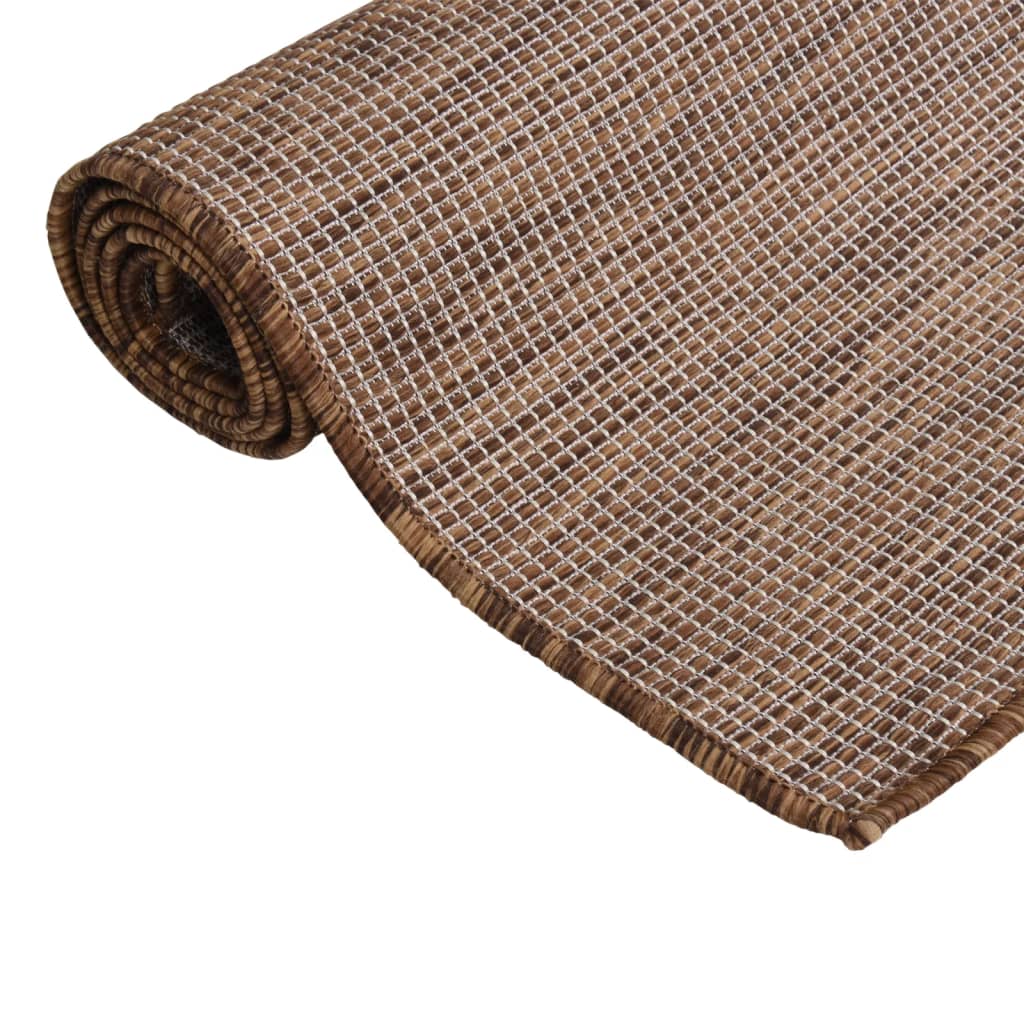 Berkfield Outdoor Flatweave Rug 80x250 cm Brown