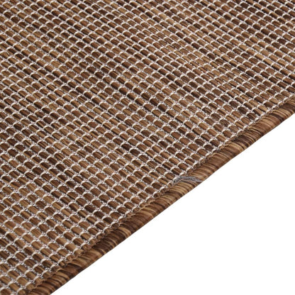 Berkfield Outdoor Flatweave Rug 80x250 cm Brown