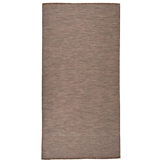 Berkfield Outdoor Flatweave Rug 100x200 cm Brown