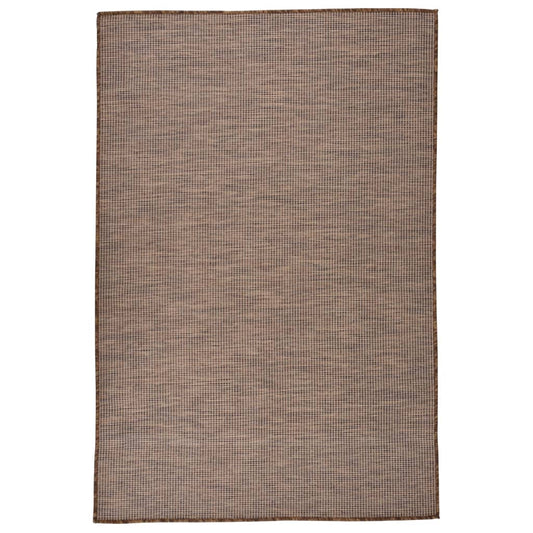 Berkfield Outdoor Flatweave Rug 120x170 cm Brown