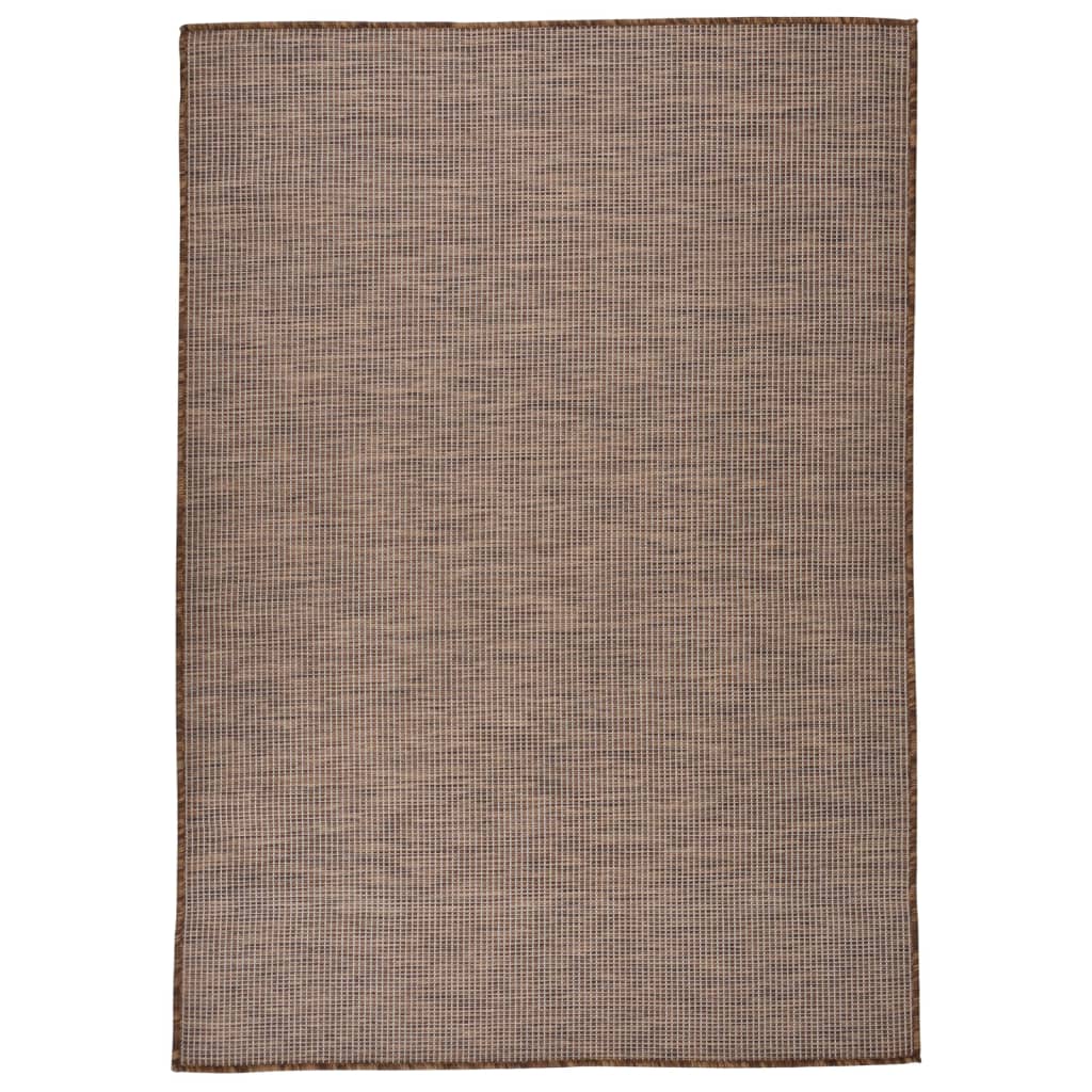 Berkfield Outdoor Flatweave Rug 160x230 cm Brown