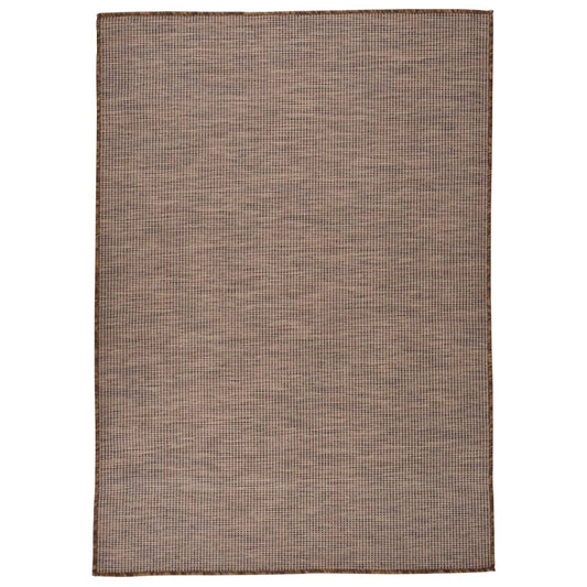 Berkfield Outdoor Flatweave Rug 160x230 cm Brown