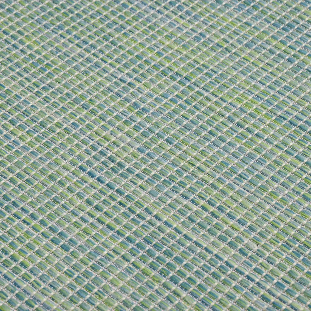 Berkfield Outdoor Flatweave Rug 80x150 cm Turquoise