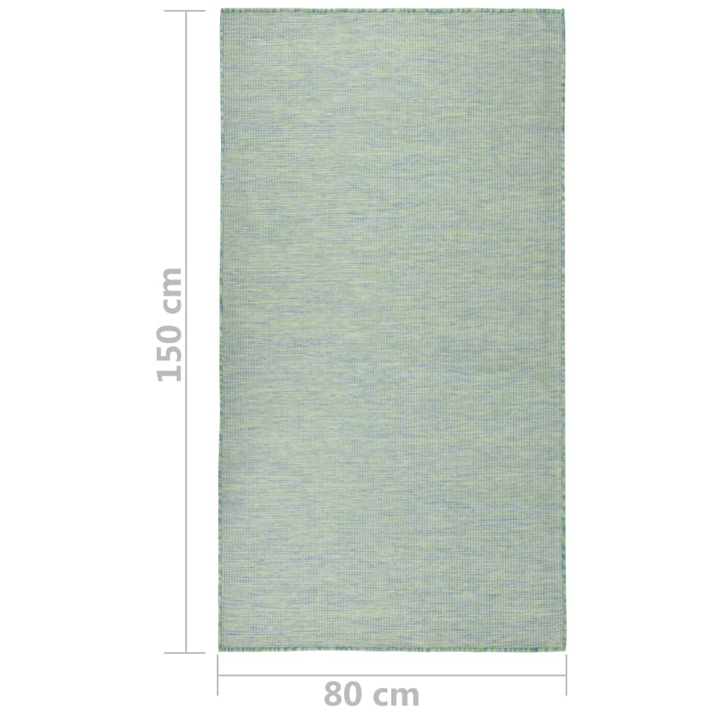 Berkfield Outdoor Flatweave Rug 80x150 cm Turquoise
