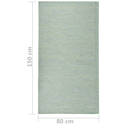 Berkfield Outdoor Flatweave Rug 80x150 cm Turquoise