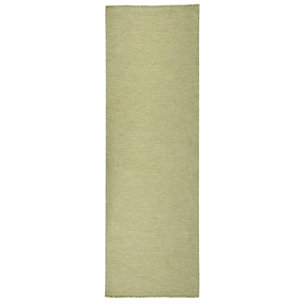 Berkfield Outdoor Flatweave Rug 80x250 cm Green